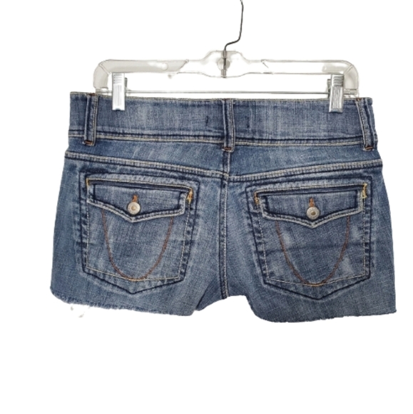 ROCK REVOLUTION LOW RISE CUT OFF JEAN SHORTS SZ 7 - Picture 4 of 4